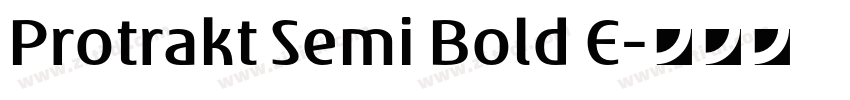 Protrakt Semi Bold E字体转换 Protrakt Semi Bold E字体转换